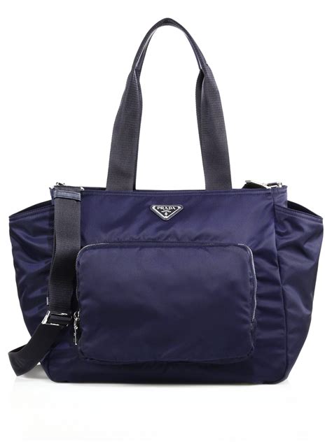 navy prada diaper bag|Prada nylon baby bag.